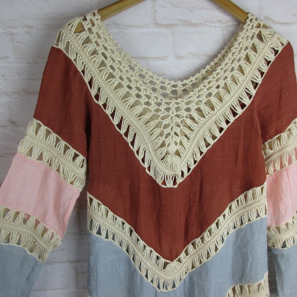 Women's size Small Crochet BOHO Top - Picture 6 of 6